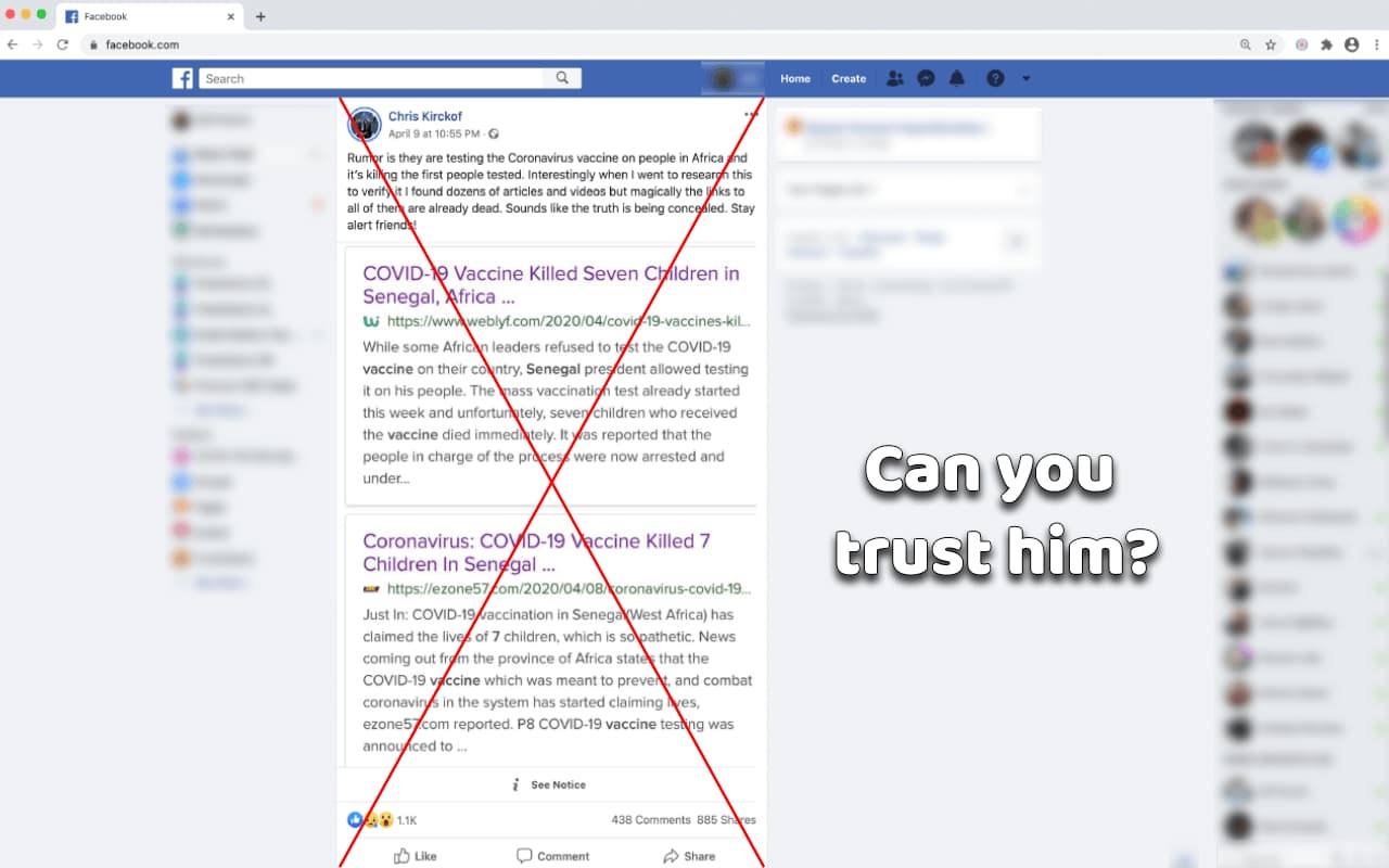 CoronaBLOCK extension popup