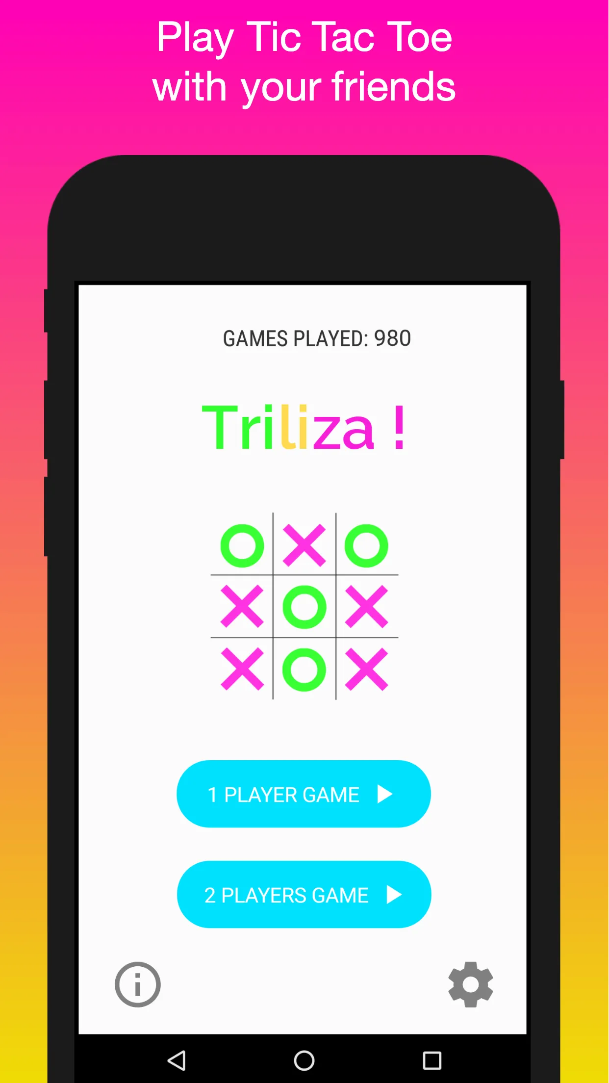 Triliza main menu
